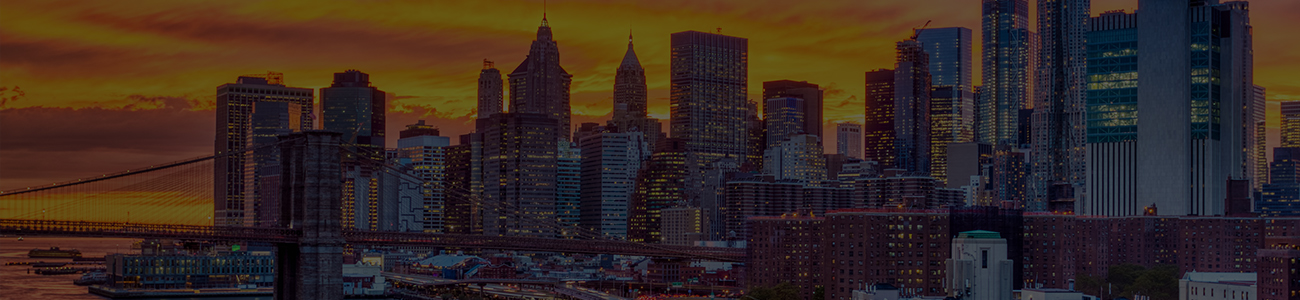 Lower Manhattan Brooklyn Bridge Sunset